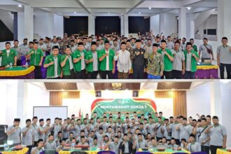 Ratusan kader Pimpinan Anak Cabang (PAC) GP Ansor Panceng Gresik melaksanakan Musyawarah Kerja ke-I. Foto: dok PAC GP Ansor Panceng/NUGres