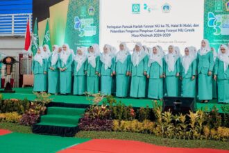 Pelantikan Pimpinan Cabang Fatayat NU Gresik masa khidmat 2024 - 2029 berlangsung pada Kamis 1 Mei 2025 di Gedung Wahana Ekspresi Poesponegoro Kabupaten Gresik. Foto: dok PC Fatayat NU Gresik/NUGres