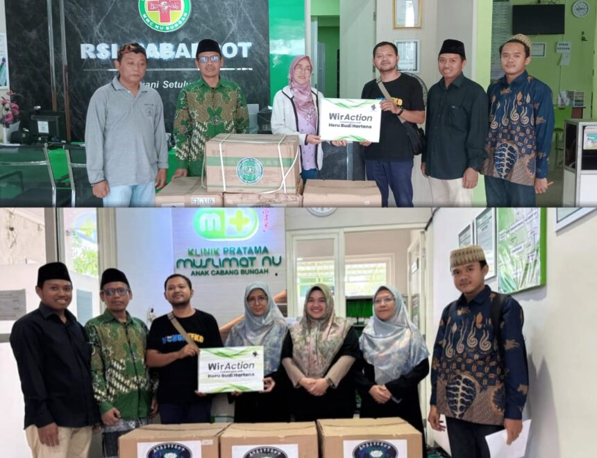 Yayasan Wiratama Salurkan Bantuan Alat Kesehatan hingga Gresik, RSI Mabarrot MWCNU Bungah dan Klinik Muslimat NU Bungah masing-masing menerima 3 unit tabung tabung concentrator. Foto: dok LKNU MWCNU Bungah/NUGres