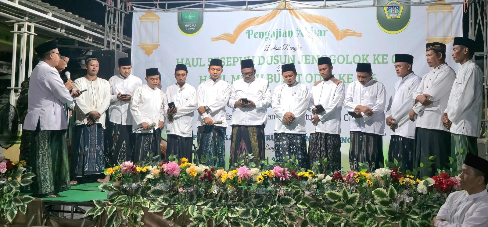 Pelantikan Pengurus Ranting Nahdlatul Ulama (PRNU) Jenggolok. Foto: dok LTN MWCNU Cerme/NUGres