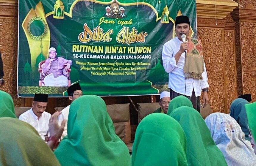 Jam'iyah Diba' Akbar Digelar Rutin Jum'at Kliwon di Kecamatan Balongpanggang Gresik, Jumat (1/8/2025). Foto: Samsul/NUGres