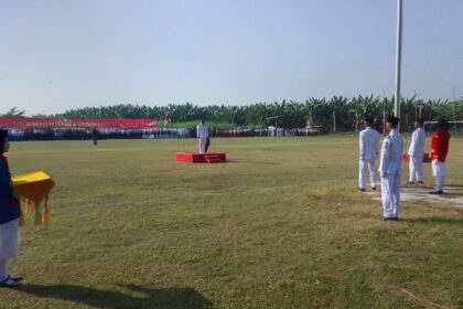 Suasana Upacara Peringatan detik-detik Proklamasi Kemerdekaan Republik Indonesia ke-80 tahun 2025 di Kecamatan Dukun Kabupaten Gresik, Ahad (17/8/2025). Foto: Syafik Hoo/NUGres