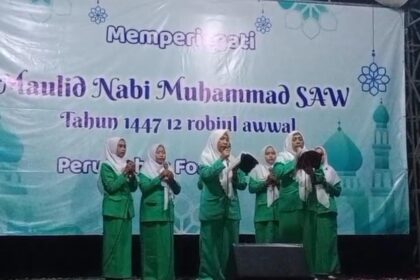 Memperingati Maulid Nabi Muhammad Saw 1447 Hijriah, Pimpinan Anak Cabang (PAC) Fatayat NU Cerme berkolaborasi dengan Forest Cerme menggelar Lomba Sholawat Diba' pada (11 - 13/9/2025). Foto: dok PAC Fatayat NU Cerme/NUGres