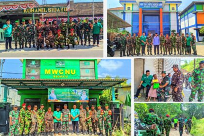 Sinergi dalam menjaga wilayah, PAC GP Ansor-Banser, Kokam dan Koramil 0817/12 Sidayu Gresik melaksanakan giat bersama, Kamis (25/9/2025). Foto: dok PAC GP Ansor Sidayu/NUGres