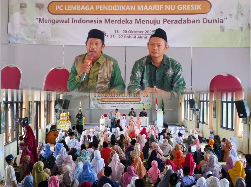 Diikuti ribuan peserta dan digelar selama tiga hari, Festival Santri ke-X PCNU Gresik di momen Hari Santri Nasional tahun 2025 resmi ditutup pada Senin (20/10/2025). Foto: dok PC LP Ma'arif NU Gresik/NUGres