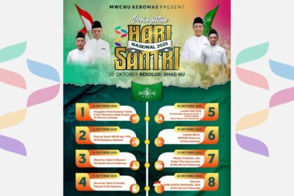 Malam Tirakatan dan Bedah Film Dokumenter bakal mewarnai kemeriahan peringatan Hari Santri Nasional 2025 yang diselenggarakan oleh MWCNU Kebomas. Foto: dok MWCNU Kebomas/NUGres