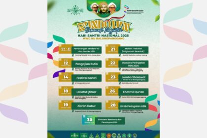 Rangkaian acara Hari Santri Nasional 2025 MWCNU Balongpanggang. Foto: dok MWCNU Balongpanggang/NUGres