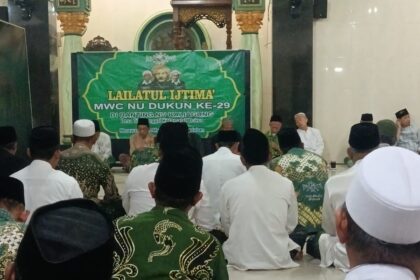 Lailatul Ijtima' kembali diselenggarakan Majelis Wakil Cabang Nahdlatul Ulama (MWCNU) Dukun di Ranting NU Kaliagung, Ahad (23/11/2025). Foto: dok MWCNU Dukun/NUGres