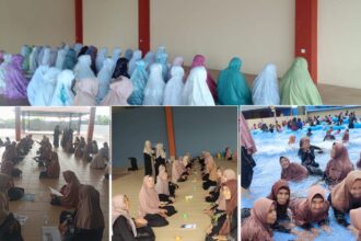 Menjalin keakraban di usia senja, BKMM Nurul Huda Lowayu ajak ibu-ibu lansia Madrasatul Mar’ah melaksanakan siyahah, Sabtu (10/1/2026). Foto: dok BKMM Nurul Huda Lowayu/NUGres