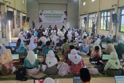 Momentum peringatan Hari lahir (Harlah) Nahdlatul Ulama ke-100 Tahun Masehi, juga disemarakkan dengan pelaksananan Olimpiade MIPAS ke-16 yang diselenggarakan oleh Pengurus Cabang LP Ma'arif NU Gresik. Foto: dok PC LP Ma'arif NU Gresik/NUGres