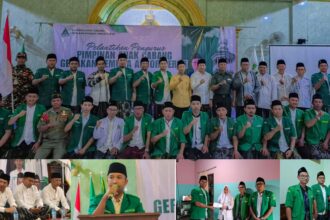 Pimpinan Anak Cabang (PAC) Gerakan Pemuda (GP) Ansor Cerme masa khidmat 2025–2028, resmi dilantik pada Selasa (20/1/2026) malam. Foto: dok PAC GP Ansor Cerme/NUGres