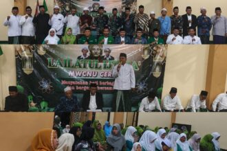 Menggelar Lailatul Ijtima' dengan tuan rumah PRNU Lengkong, Ahad (11/1/2026), MWCNU Cerme beberkan program juga menyosialisasikan rangkaian peringatan 1 Abad NU. Foto: dok MWCNU Cerme/NUGres