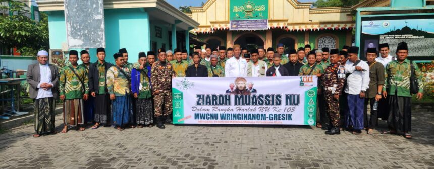 Tutup Peringatan Hari Lahir (Harlah) ke-103 NU kalender Hijriah, MWCNU Wringinanom Gresik Ziarah Muassis NU, Jumat (16/1/2026). Foto: dok MWCNU Wringinanom/NUGres