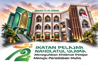 Ilustrasi Gedung PCNU Gresik AI Generated