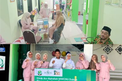 Semarak Harlah NU ke-100 Tahun Masehi, Klinik Annahdlah MWCNU Dukun Gresik melaksanakan pengobatan gratis. Foto: dok Klinik Annahdlah MWCNU Dukun/NUGres
