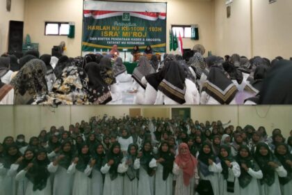 Pimpinan Anak Cabang (PAC) Fatayat NU Kedamean menggelar peringatan Isra’ Mi’raj Nabi Muhammad Saw sekaligus Bimtek Pendataan Organisasi, Jumat (13/2/2026). Foto: dok PAC Fatayat NU Kedamean/NUGres