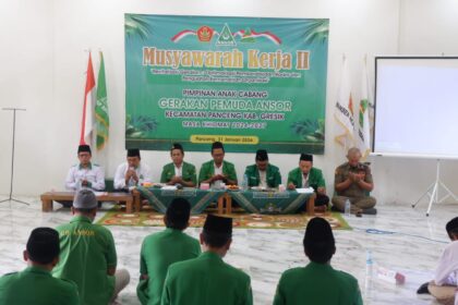 Pimpinan Anak Cabang (PAC) Gerakan Pemuda (GP) Ansor Panceng menyelenggarakan Musyawarah Kerja (Musker) II pada Sabtu, (31/1/2026), canangkan program ketahanan pangan. Foto: dok PAC GP Ansor Panceng/NUGres