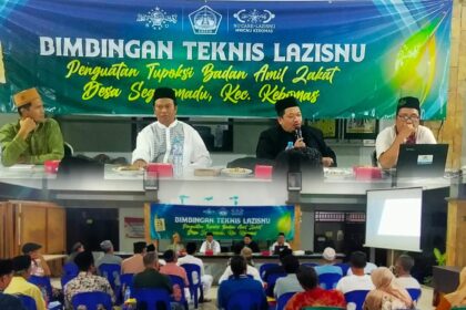 Edukasi tata kelola zakat, Pengurus Ranting Nahdlatul Ulama (PRNU) Segoromadu menggelar Bimbingan Teknis (Bimtek) Penguatan Tugas Pokok dan Fungsi (Tupoksi) Badan Amil Zakat, Rabu (25/2/2026). Foto: dok PRNU Segoromadu/NUGres