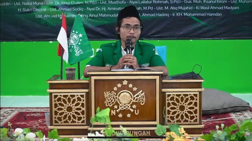 Pertemuan ke-13 Lailatul Kopdar Ramadan 1447 Hijirah yang digelar MWCNU Bungah, Rabu (4/3/2026) malam, Gus Atiq Mujahid mengkaji Kaji Khittah NU hingga Kualitas dalam Beragama. Foto: dok LTN MWCNU Bungah/NUGres