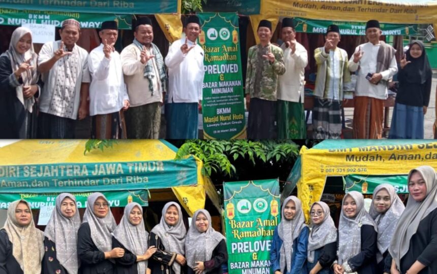 Badan Koordinasi Majelis Taklim Masjid (BKMM) Masjid Nurul Huda Lowayu menggelar Bazar Amal di penghujung Ramadhan 1447 Hijriah. Foto: dok BKMM Masjid Nurul Huda Lowayu/NUGres