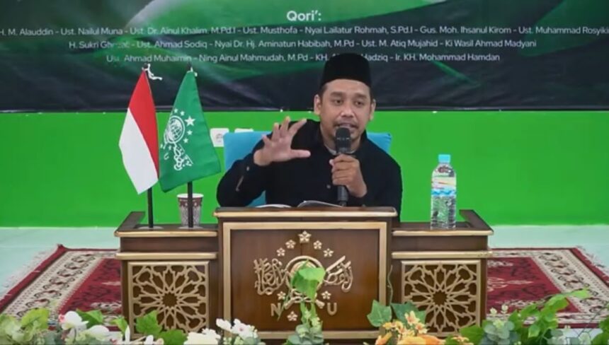 Pertemuan ke-15 Lailatul Kopdar Ramadan 1447 Hijriah di MWCNU Bungah, pada Sabtu (7/3/2026), KH. Ahmad Hadziq Tekankan Pentingnya Menyikapi Perbedaan dengan Kelembutan. Foto: dok LTN MWCNU Bungah/NUGres
