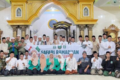 Terus jalin sinergi, MWCNU Cerme bersama Pimpinan Cabang Dewan Kemakmuran Masjid Indonesia Kecamatan Cerme menggelar Safari Ramadhan pada Sabtu (7/3/2026). Foto: dok MWCNU Cerme/NUGres