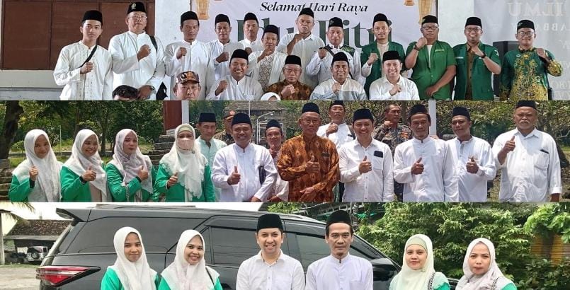 Momentum Hari Raya Idulfitri 1447 Hijriah dimanfaatkan pengurus MWCNU Cerme untuk sowan silaturahim ke para Kiai NU Gresik, Sabtu (28/3/2026). Foto: dok LTN MWCNU Cerme/NUGres