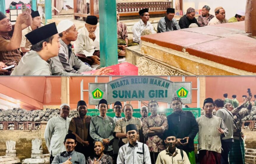 Menjelang pelaksanaan Tradisi Sanggring Kolak Ayam Desa Gumeno Gresik, Panitia Berziarah ke Sunan Dalem, Sabtu (7/3/2026) malam. Foto: dok Panitia Sanggring/NUGres