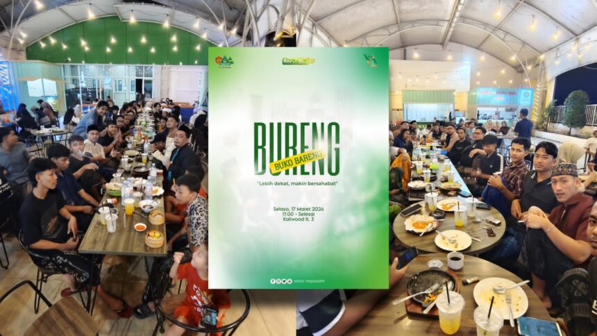 Pimpinan Ranting (PR) Gerakan Pemuda (GP) Ansor Mojoasem menggelar kegiatan Bureng (Buko Bareng), Selasa (17/3/2026). Foto: dok PR GP Ansor Mojoasem/NUGres