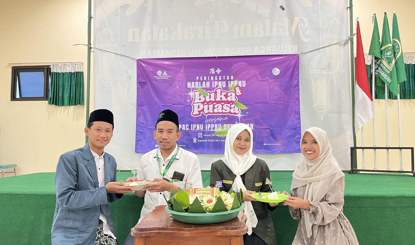 Tasyakuran Hari Lahir 72 IPNU dan Harlah 71 IPPNU juga menjadi bagian penting dari rangkaian kegiatan yang diselenggarakan PAC IPNU IPPNU Kedamean. Foto: dok PAC IPNU IPPNU Gresik/NUGres