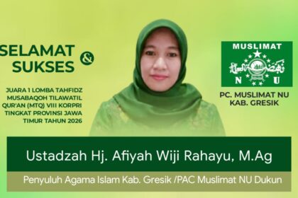 Ustadzah Afiyah, Juara 1 Tahfidz MTQ KORPRI Jatim Jadi Kado Harlah Muslimat NU ke-80. Foto: dok PC Muslimat NU Gresik/NUGres