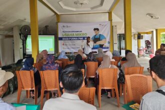 Lakpesdam PBNU dan GIZ Jerman menggelar Kick Off Pelatihan Usaha Mikro bagi Purna PMI di Kabupaten Gresik. Foto: dok P2MI-BK Lakpesdam NU/NUGres