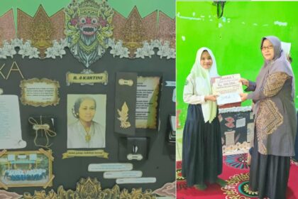 Mengisi peringatan Hari Kartini tahun 2026, MTs Al Fattah Banyuurip Ujungpangkah Gresik memilih menggelar Lomba Mading untuk perkuat literasi para siswa. Foto: dok MTs Al Fattah Gresik/NUGres