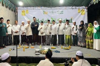 MWCNU Gresik menggelar Halalbihalal 1447 Hijriah sekaligus tasyakuran pembangunan gedung Ranting NU Sukorame, Kamis (16/4/2026) malam. Foto: dok MWCNU Gresik/NUGres