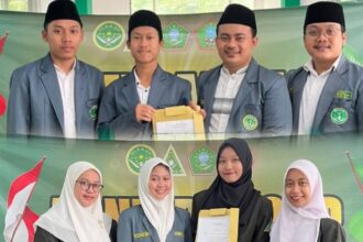 Konferensi Anak Cabang (Konferancab) IPNU IPPNU Kebomas sukses digelar, Ahad (19/4/2026), Hafidz Al-Muhaqqi dan Fatimah Az-Zahrah terpilih secara aklamasi. Foto: dok PAC IPNU IPPNU Kebomas/NUGres