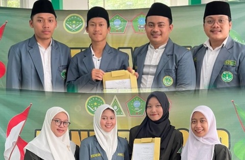Konferensi Anak Cabang (Konferancab) IPNU IPPNU Kebomas sukses digelar, Ahad (19/4/2026), Hafidz Al-Muhaqqi dan Fatimah Az-Zahrah terpilih secara aklamasi. Foto: dok PAC IPNU IPPNU Kebomas/NUGres