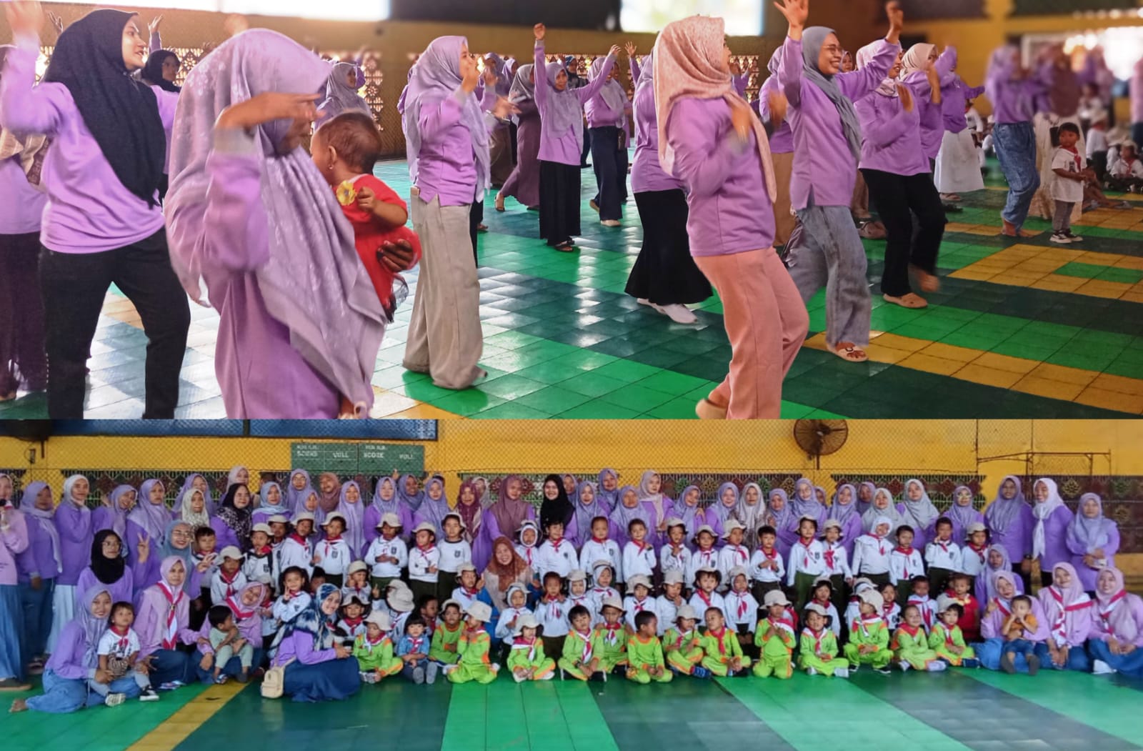 Prasiaga PAUD Ihyaul Ulum Dukun Gresik dengan tema Mom's n Kid's Fun Day pada Sabtu (9/5/2026), jadi cara sekolah rekatkan kebersamaan peserta didik dan orang tua. Foto: dok KB-RA Muslimat NU Ihyaul Ulum Dukun/NUGres