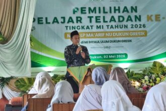 Di tengah momentum peringatan Hari Pendidikan Nasional (Hardiknas) tahun 2026, LP Maarif MWCNU Dukun Gresik Lakukan Seleksi Pemilihan Pelajar Teladan, Sabtu (2/5/2026). Foto: Syafik Hoo/NUGres
