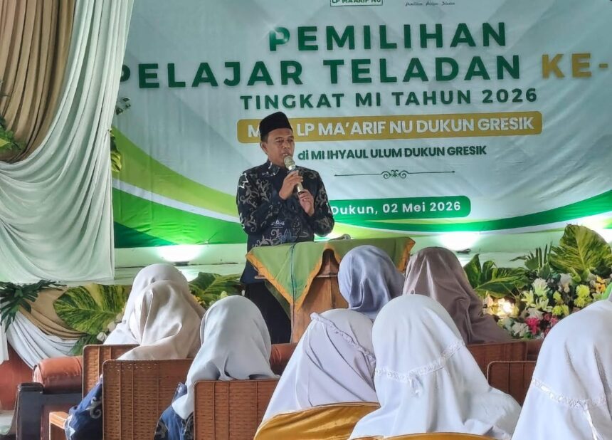Di tengah momentum peringatan Hari Pendidikan Nasional (Hardiknas) tahun 2026, LP Maarif MWCNU Dukun Gresik Lakukan Seleksi Pemilihan Pelajar Teladan, Sabtu (2/5/2026). Foto: Syafik Hoo/NUGres