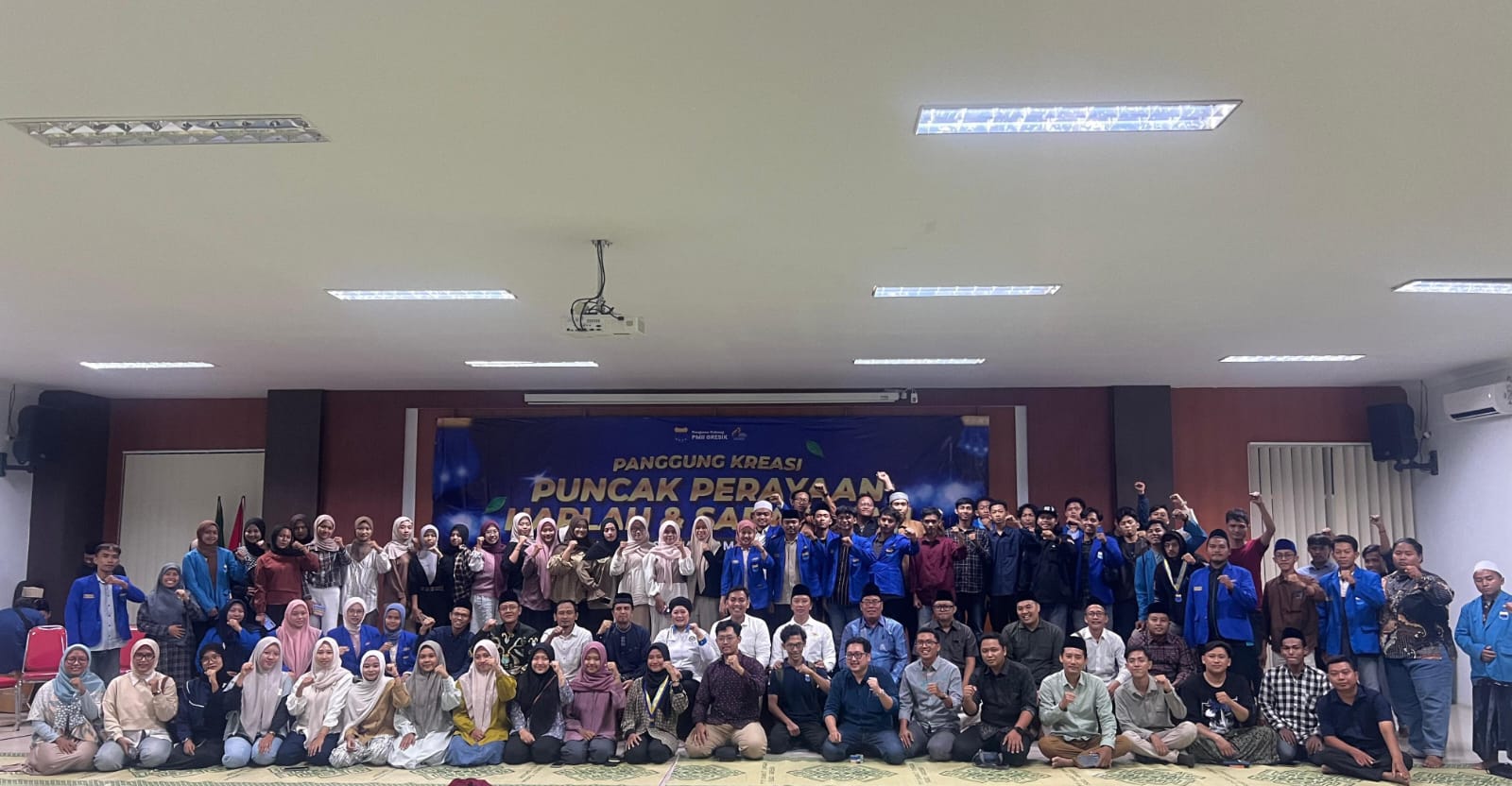 PENUH KEBERSAMAAN. Puncak peringatan Harlah ke-66 PMII sukses diselenggarakan oleh Pengurus Cabang PMII Gresik, Sabtu (9/5/2026). Foto: dok PC PMII Gresik/NUGres