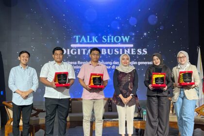 Talkshow bersama narasumber inspiratif, STIE NU Trate Gresik resmi meluncurkan program studi Bisnis Digital, Sabtu (9/5/2026). Foto: dok BEM STIE NU Gresik/NUGres