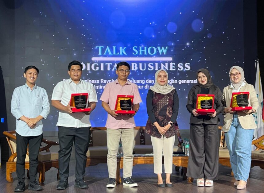 Talkshow bersama narasumber inspiratif, STIE NU Trate Gresik resmi meluncurkan program studi Bisnis Digital, Sabtu (9/5/2026). Foto: dok BEM STIE NU Gresik/NUGres